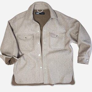 Zara beige shacket - size small